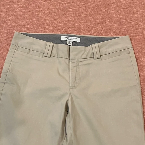 Banana Republic size 2 W31L30.75 rise 8 light beige / natural wm’s pant Trousers - Picture 12 of 16